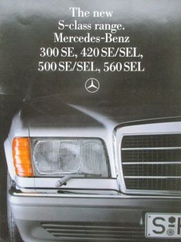 Mercedes Benz 300SE 420SE/L 500SE/L 560SEL England 3/1986