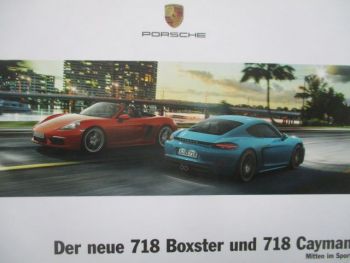 Porsche 718 Boxster & 718 Cayman Buch 2016 NEU