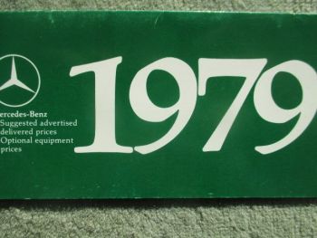 Mercedes Benz Pricelist 1979 USA