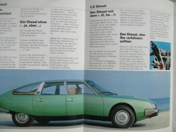 Citroen CX Diesel Katalog Deutsch September 1977