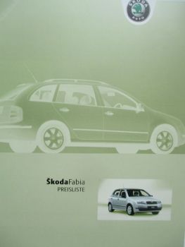 Skoda Fabia Preisliste (6Y) Januar 2004