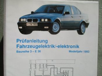 BMW Original 3er Reihe E36 Prüfanleitung Fahrzeugelektrik-elektronik