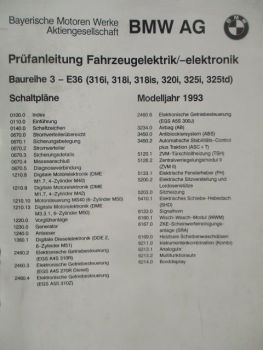 BMW Original 3er Reihe E36 Prüfanleitung Fahrzeugelektrik-elektronik