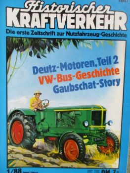 Historischer Kraftverkehr 1/1988