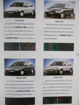 Citroen AX Teen +First +Fashion +Furio Modelljahr 1995 Katalog