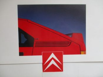 Citroen BX GTi 16V Prospekt Mappe Englisch