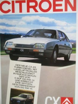 Citroen BX 22TRS 25GTI Kat +Turbo2 +Prestige +25RD +TRD +lang Juli 1987