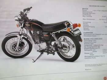 Yamaha SR500 Prospekt August 1984