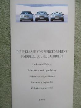 Mercedes Benz E-Klasse W124 T-Modell Coupé Cabriolet Lacke und Polster 9.1995