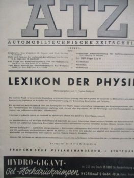 Automobiltechnische Zeitschrift Januar 1953