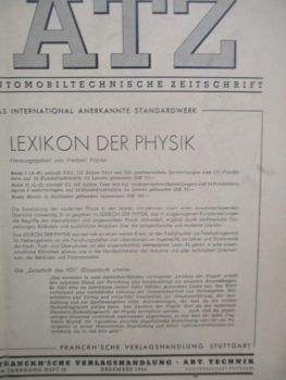 Automobiltechnische Zeitschrift Dezember 1954