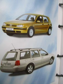 VW Golf IV (1j) +Variant Bordbuchmappe 2000