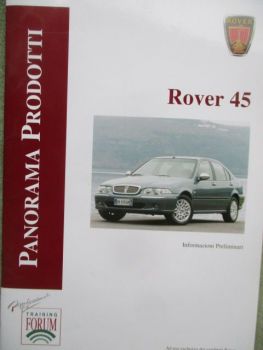 Rover 45 Vorläufige Information Intern Italienisch