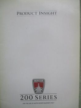 Rover 200 Series Product Insight November 1986