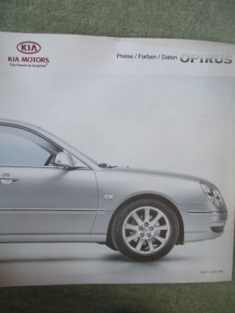 Kia Opirus Preise/Farben/Daten Januar 2008