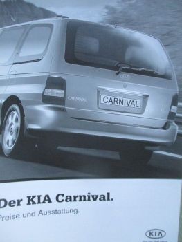 Kia Carnival Preise & Ausstattung 8/2002