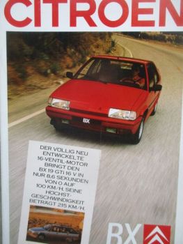 Citroen BX Prospekt Juli 1987