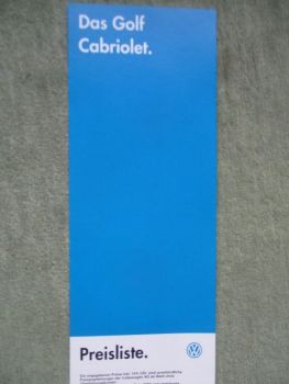 VW Golf Cabriolet Typ17 Juni 1992