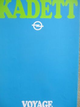 Opel Kadett D Voyage Prospekt September 1980