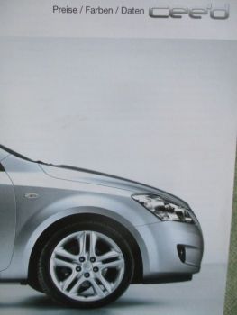 Kia ceed Preise Farben Daten 9/2008
