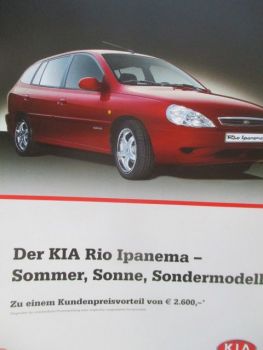 Kia Rio Ipanema Prospektblatt +Preis
