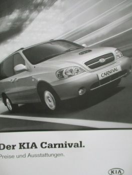 Kia Carnival Preise & Ausstattungen August 2004