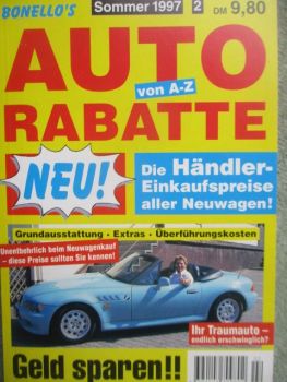 Bornellos Auto Rabatte von A-Z Sommer 1997