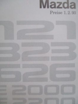 Mazda Preise 1.2.1993