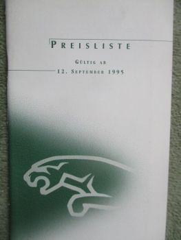 Jaguar Preisliste 12.September 1995