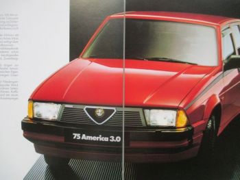 Alfa Romeo 75 America 3.0 Prospekt 1987