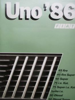 Fiat Uno 1986 Prospekt