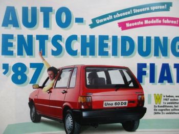 Fiat Programm Übersicht 1987