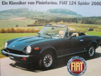 Fiat 124 Spider 2000 Pininfarina Prospektblatt