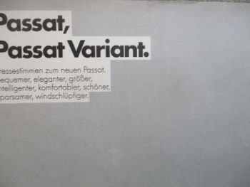 VW Passat +Variant (Typ 32B) Pressestimmen 1980 Heft