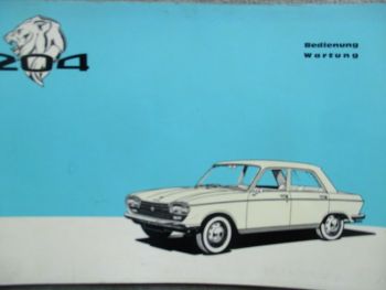 Peugeot 204 Bedienung Wartung Januar 1973