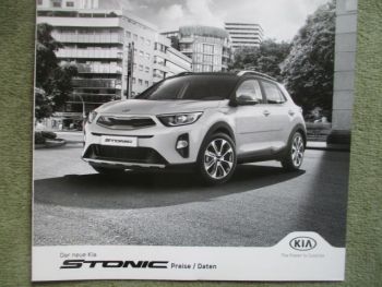 Kia Stonic Preise/Daten Modelljahr 2018