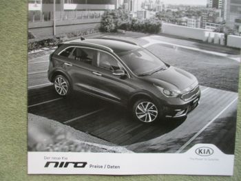Kia Niro Preise/Daten Modelljahr 2017
