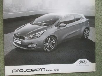 Kia pro_ceed Preise/Daten Modelljahr 2014