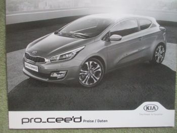 Kia pro_ceed Preise/Daten Modelljahr 2013