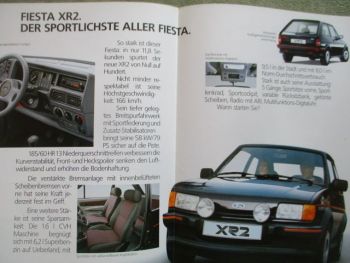 Ford Fiesta XR2 Prospekt Februar 1985