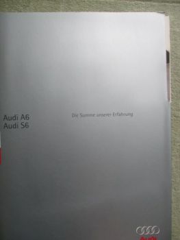 Audi A6 +S6 Limousine +Avant Prospektmappe September 1995