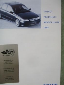 Volvo Preisliste Modelljahr 1997