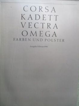 Opel Farben und Polster Februar 1990