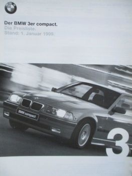 BMW 316i 318tds 323ti 316g E36/5 compact Januar 1999
