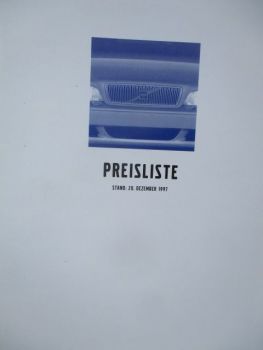 Volvo Preisliste 20.Dezember 1997