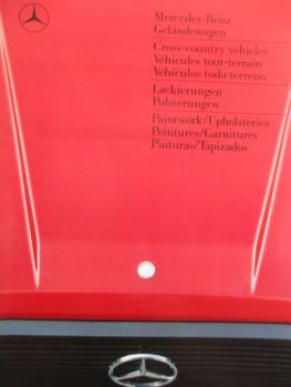 Mercedes Benz Geländewagen Lackierungen +Polsterungen 8/1988
