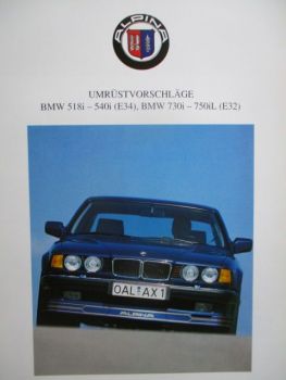 Alpina Umrüstvorschläge 518i-540i E34,730i-750iL E32 1993