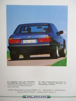 Alpina Umrüstvorschläge 518i-540i E34,730i-750iL E32 1993