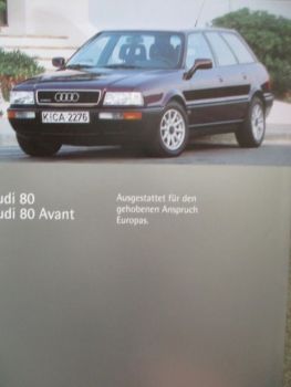 Audi 80 +Avant (B4) Prospekt Juli 1994