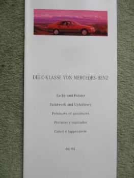 Mercedes Benz C-Klasse W202 Lacke & Polster 6.1994